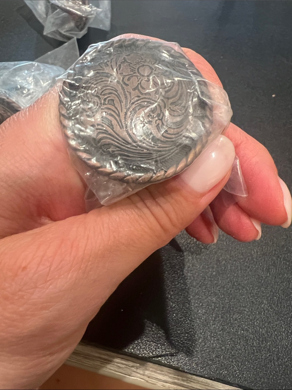 Bronze Floral Drawer Pull x 3